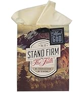 Christian Art Gifts Medium Portrait Scripture Gift Bag for Men & Women: Stand Firm - Inspirationa...