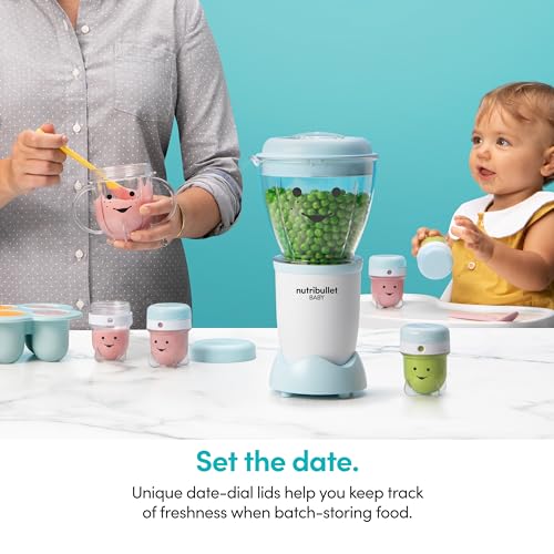 NutriBullet NBY-50100 Baby Complete Food-Making System, 32-Oz, White, Blue, Clear image 5
