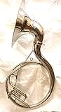 LEFT HAND SIDE 22" SOUSAPHONE BRASS MADE TUBA SILVER FINISH WITH MOUTH PIECE/CARRY BAG