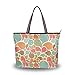 XiangHeFu Bolsos de las mujeres Resumen Rainbow Floral Water Drop Poliéster Bolsa de hombro