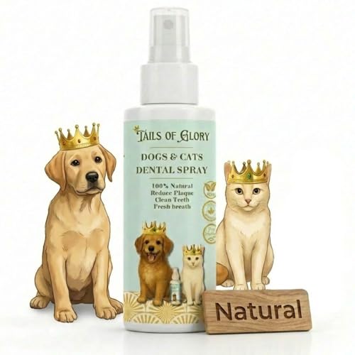 Tails of Glory – Spray Dentaire Chien & Chat 100% Naturel - Haleine, Réduction de Plaque...