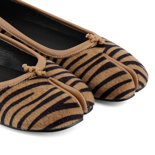 Image of VBDB Tabi Ballet Flats Shoes for Women Rounde Toe Wide Width Split Toe Low Heel Comfortable Flats Shoes