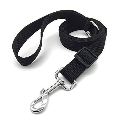 6FT Adjustable Dog Leash, Nylon Dog Leashes for Medium Large Dogs (Black)