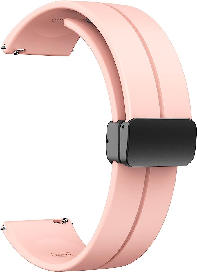 22 mm Silicone Magnetic Watch Straps Belt Band Compatible with Noise ColorFit Ultra/Ultra 2, Pro 3, Active/GPS, Buzz, Core, Nav & Nav+, Endure Smartwatch Straps,-image-39