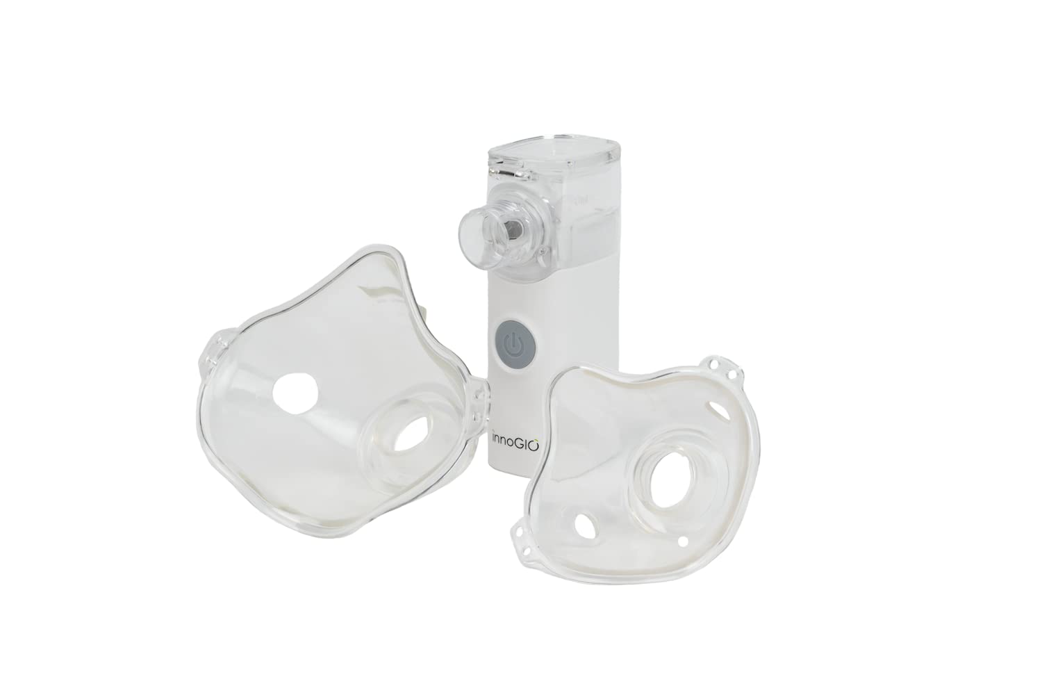 InnoGIO Mini Mesh, Aerosol Silenzioso e Portatile per Adulti e per Bambini, Nebulizzatore Elettrico con Tecnologia a Membrane Vibrante, Maschere Incluse