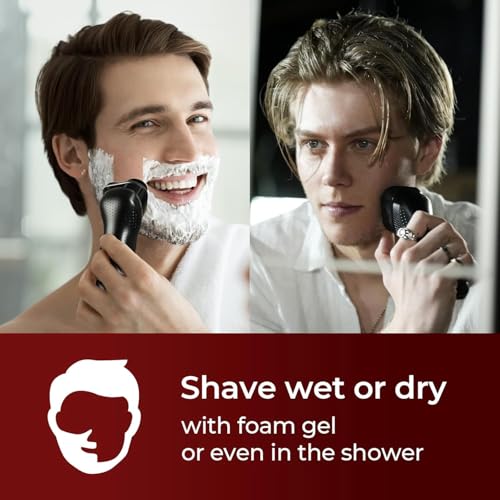 Image of rategist Cordless Electric Razor for Men: 3-in-1 Electric Shavers for Men - IPX7 Waterproof & Precision Blades - Turbo Speed Travel Kit for Beard Nose Sideburns