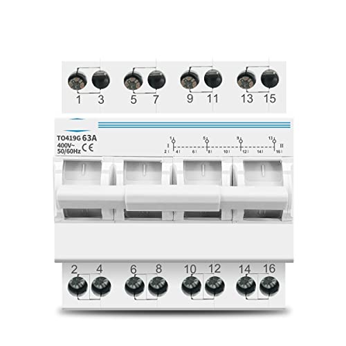 Disyuntor de Transferencia Manual para alternar red y generador en viviendas de 4P 63A