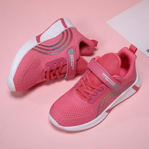 Baskets enfant rose anti-transpiration ajustement optimal en maille 29.5