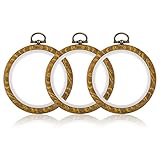 Lusofie 3Pcs 3 Inch Embroidery Hoops Mini Embroidery Display Frame Plastic Cross Stitch Hoops Embroi