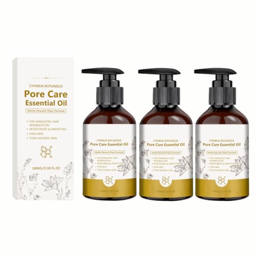 Image of Cyperus Rotundus Oil, Natural & Effective Hair Removal Oil, Reduces Body Hair Growth, Moisturizes & Soothes The Skin, Shrinkes Pores, Suitable for All Skin Types, 100ml (3PCS)
