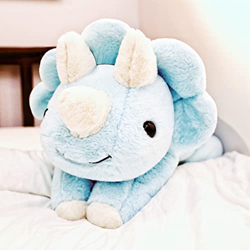 Uoozii 24.8" | 5 Pounds Blue Dinosaur Weighted Stuffed Animals - Cute Large Weighted Plush Toy Comfort Big Weighted Throw Pillow Gifts For Kids & Adults (24.8" | 5 Lbs, Blue Dinosaur) #TOP2