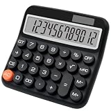 Black Calculator, Big Button Calculator with Large LCD Display