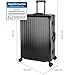 Travelhouse Tokyo 100% Aluminium Koffer 77cm 2X TSA Zahlenschloss 4 Silent Move Doppelräder 360° Rollen Vol. 110L - Schwarz