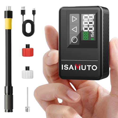ISAMUTO 120 PSI compresor Aire portatil Bicicleta, Mini Bomba de Aire eléctrica portátil de...