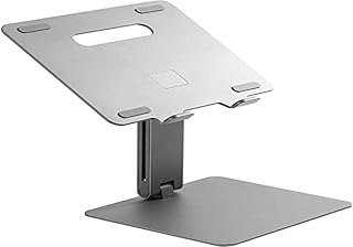 Contour Laptop Riser | Adjustable Portable + Sturdy Notebook Holder for Desk | Aluminium | Foldable Ergonomic Notebook Stand for Desk | Compatible with MacBook, Laptops, Notebooks, Tablets up to 15.6”