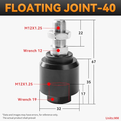 Image of Cylinder Pneumatic FD-40 Accessories M12*1.25 Universal Swing Floating Joint