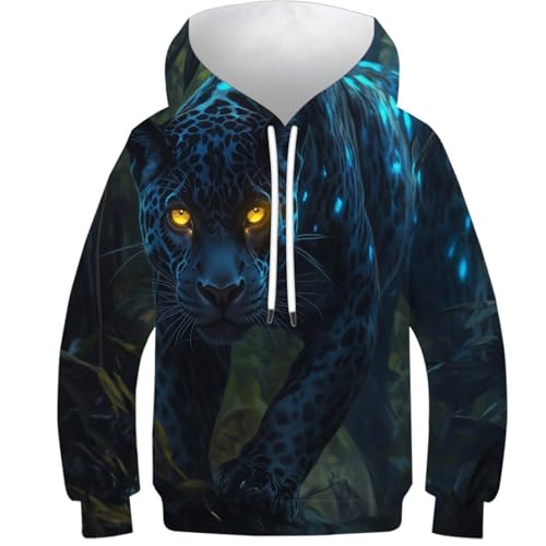 Veste hoodie bébé garçon motif léopard 3D pull de qualité supérieure 8-10 ans