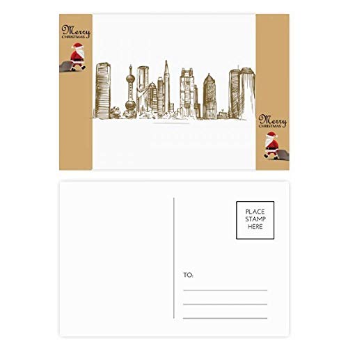 Cartes postales de remerciement Shanghai lot de 20 à offrir aux voyageurs