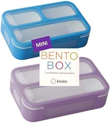 Lunch Box Bento Box | Lunch-Boxes for Kids Adults Boys or Girls with Compartments | Containers with Snack Dividers for Children for School | BPA Free Plastic | Navy Blue Set with Fork Spoon