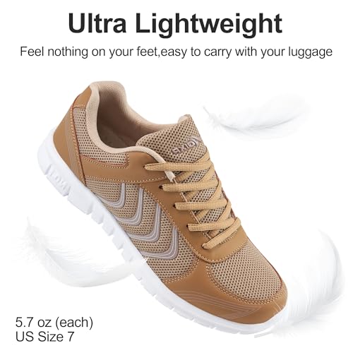Image of DUOYANGJIASHA Lightweight Walking Shoes for Women: Comfortable & Breathable Mesh Fashion Sneakers for Daily Wear - Casual Non Slip Tennis Shoes for Workout Gym Travel