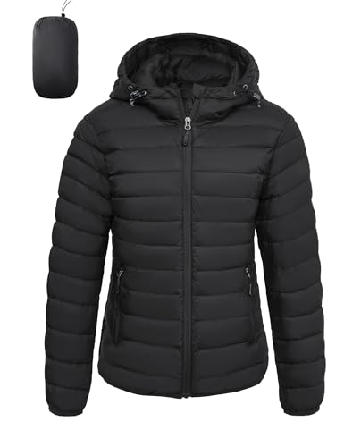 LZACTOIN-X Women's Lightweight Packable Puffer Jacket Quilted Insulated Warm Winter Coat Full-Zip...