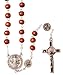 Produktbild Heiliger Benedikt Rosary. Heiliger Benedikt Rosenkranz Glasperlen St. Benedict.St Benedikt Holz Rosenkranz Braun Rosary. Mit Heiliger Benedikt Medaillen Und Heiliger Benedikt Kreuz.