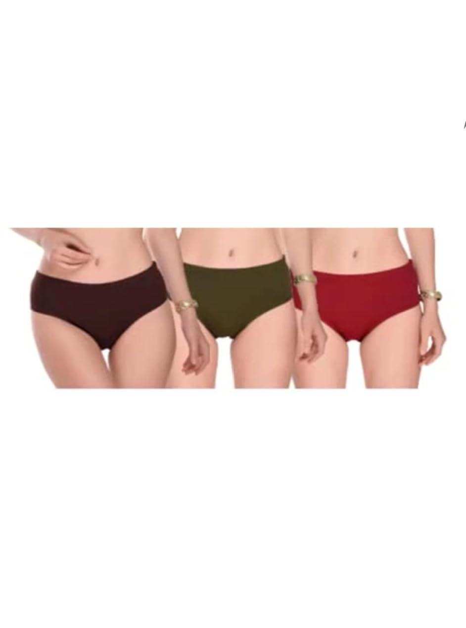 Women chaddi,Bikini Briefs Set of 3, Women's Plain Innerwear,Women Cotton Panties-picture-17