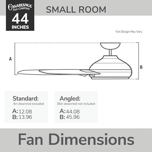 Image of Casablanca 59150 Wisp Indoor Ceiling Fan with Remote, Small, Pewter