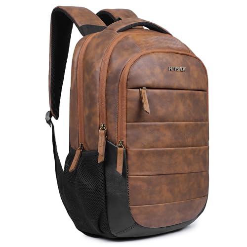 Image of HOT SHOT BAGS VINTAGE SERIES 1410 30L FAUX LEATHER 15.6 INCH|LAPTOP BAG|SCHOOL BAG|OFFICE BACKPACK |COLLEGE BACKPACK|WATER RESISTANT|LAPTOP BACKPACK FOR MEN & WOMEN