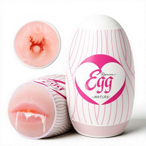 Image of Egg Male Masturbators for Penis Training,Textured Stroker Pocket Pussy Stretchable Stimulator Sleeve with Strong Suction, Realistic Portable Anal Sex Toys for Men（Oral-Style）
