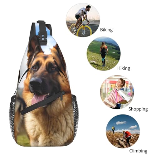 Morrales Tipo Sling Negro para Senderismo y Viaje miniatura 5