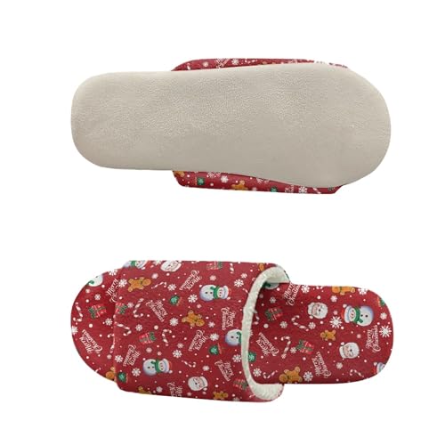 Fuzzy Slippers Open Toe House Shoes Warm Winter Slippers Slip-On Flannel Slide Shoes for Women4