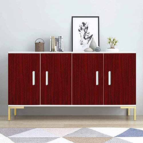 Image of Elton Cherry Oak Wood Self Adhesive Almirah Skin - 48x78 Inch