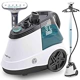 True & Tidy Heavy Duty Commercial Full Size Standing Garment Steamer for Clothes with Extra Large 3L (101 oz...