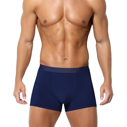Calzoncillos transpirables para hombre en color liso con cintura libre de presión