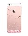 EVERMARKET(TM) iPhone SE/5/5S TPU Case, Flower Floral Beautiful Pattern Soft Rubber TPU Case Cover and 1 Stylus Pen for Apple iPhone SE and 5/5S (Sakura)