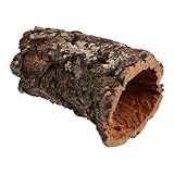 Design naturalistico del tronco d'albero: questo tronco cavo per acquario riproduce un vero tronco d'albero, creando un realistico nascondiglio per rettili per soddisfare gli istinti di scavare e nascondersi del tuo rettile, migliorando al contempo l'estetica dell'acquario, la grotta della casa dei betta, l'arredamento del terrario