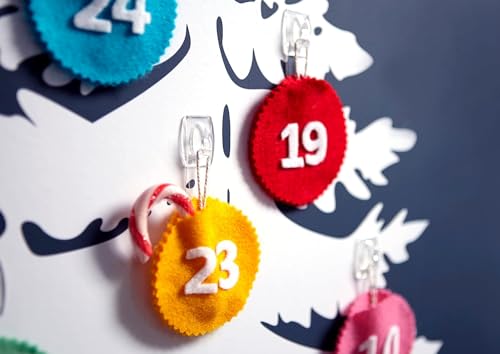 Command Dekorations-Clips, Vorteilspack mit 20 Mini Klebehaken Transparent und 24 Kleinen Klebestreifen… – Ansicht 5