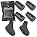 ITALO-TREK Gommini per Bastoncini Trekking Running Trail,Pad Piedini per Nordic Walking 6 Pezzi 4 Tappi Lisci + 2 sagomati Ø 11 mm