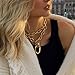CSIYANJRY99 Gold Layered Necklaces for Women Chunky Trendy Stack Chain Necklace Dainty Retro Toggle Clasp Cuban Chain Necklaces 2025