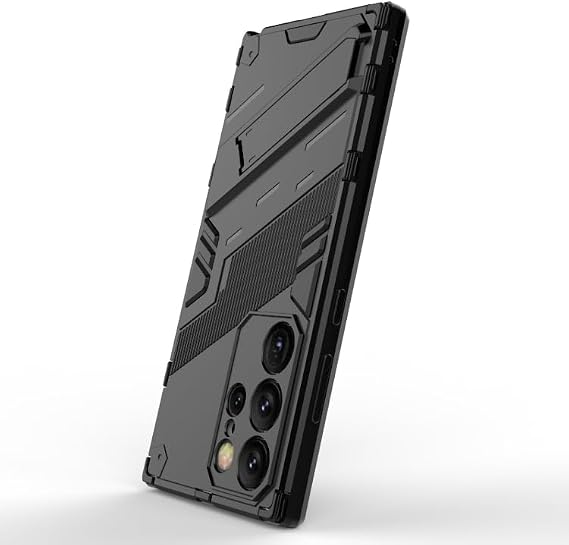 Microcase Samsung S24 Ultra Matrix Series Perfect Protection Case with Armor Stand - Black Al3416