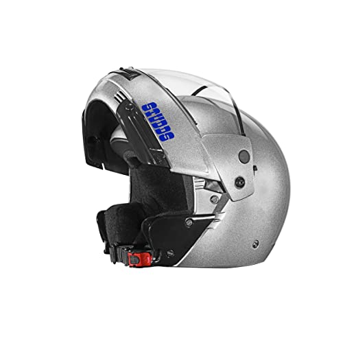 Image of Studds Ninja Pastel Plain Flip Up Full Face Helmet (Silver Grey, M)