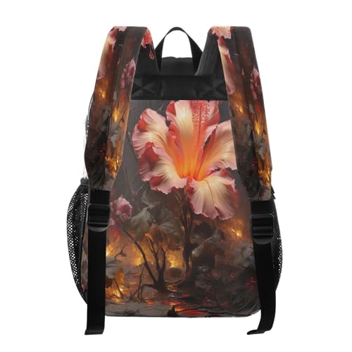 Beautiful Flowers Clear Backpack - Stadium Approved Large 15.7-inch Waterproof Transparent Bag for Sports, Concerts, Work, Travel#2683