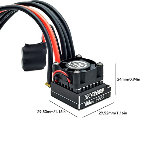 Motor Brushless 380 13.5T Sensored com TS80A Brushless ESC Combo Preto para 1/12 1/14 RC Car