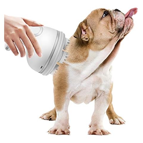 iHOO Handheld Massager for Dogs Cats Massage Brush Automatic Grooming Tools Electric Pets Head Massager with Deep Tissue Kneading for Stress Release Cover