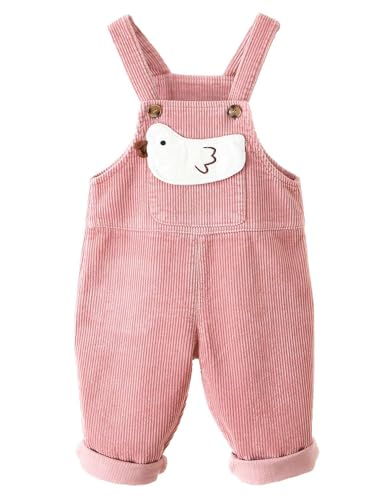 Echinodon Cute Baby Dungarees Corduroy Overalls Toddler Adjustable Striped Sleeveless Jumpsuit Suspender Pant A-10
