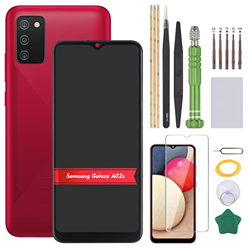 YHX-US LCD Display for Samsung Galaxy A02S/A025U/A025A/A025V/A025G 163mm Replacement Kit Touch Screen Digitizer Assembly with Repair Tools - Not for Galaxy A025F or A025M, Black