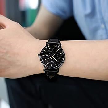 Montre Bracelet Homme Minimaliste à Quartz Analogique Date Avec Bracelet En Maille Milanaise En Acier Inoxydable
