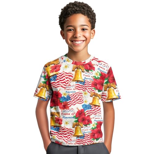 Image of Kids Graphic T-Shirt Boys Girls Novelty Tees Top Short Sleeve Shirts Summer Blouses 3-16