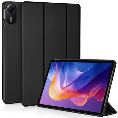 EasyAcc Hülle für Xiaomi Redmi Pad 2 11 Zoll, Schutzhülle Superdünne PU Leder mit Standfunktion & Auto Wachen/Schlafen Schutzhülle Kompatibel mit Redmi Pad 2 (Schwarz)